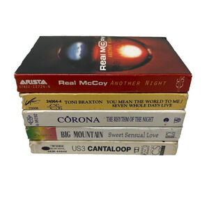 Lot of 5 Cassette Tapes: Corona, Big Mountain, Cantaloop Real McCoy Toni Braxton